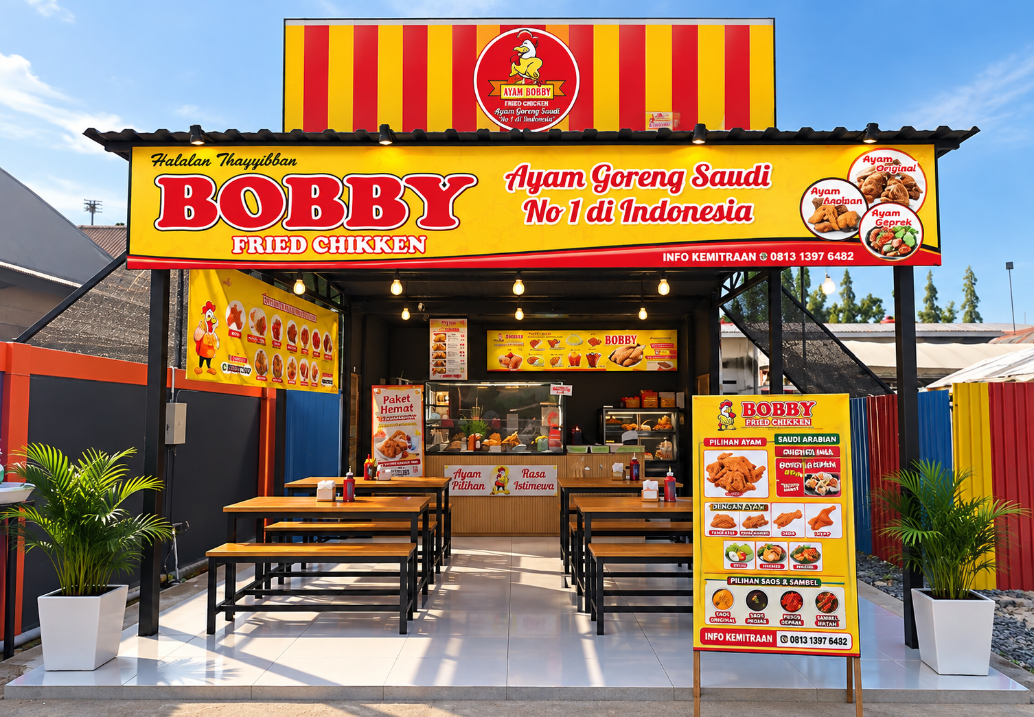 Outlet Bobby Fried Chiken - Gerai eksklusif dengan area makan luas