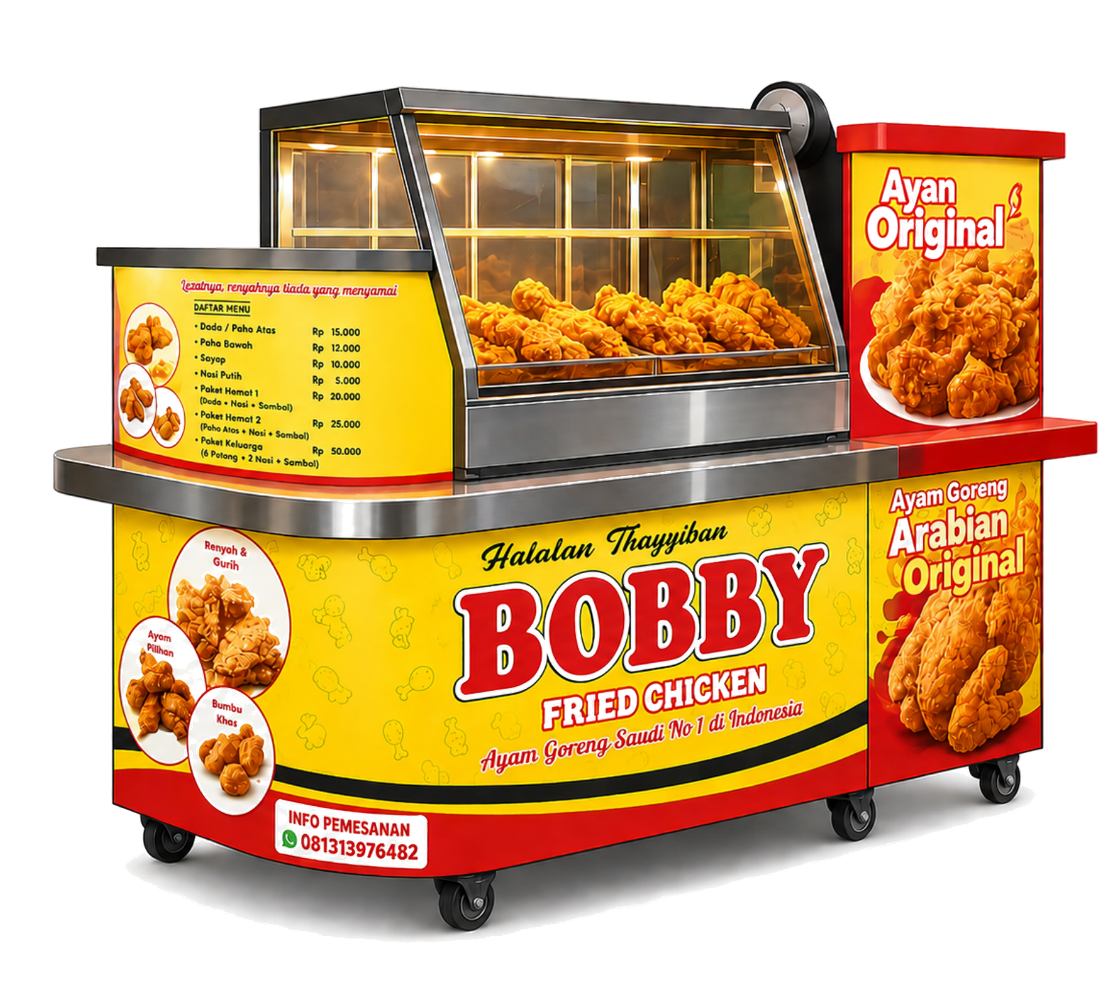 Visual Booth Premium Stainless Showcase 38 Jt Bobby Fried Chiken